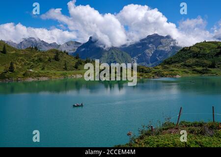 Wonderful Lake Truebsee in Switzerland on Mount Titlis Stock Photo