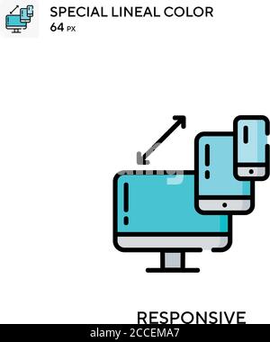 Responsive Special lineal color icon. Illustration symbol design ...