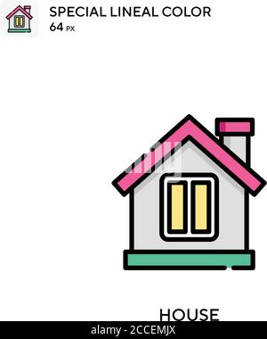 House Special lineal color icon. Illustration symbol design template ...