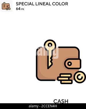 Cash-2 Special lineal color icon. Illustration symbol design template ...