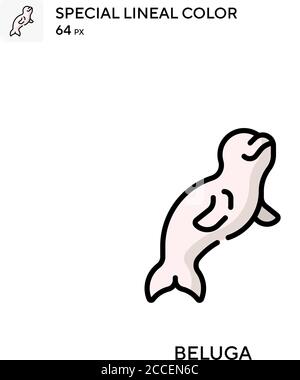 Blue whale Special lineal color icon. Illustration symbol design ...