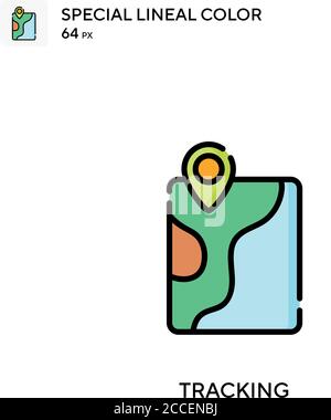 Tracking Special lineal color icon. Illustration symbol design template ...