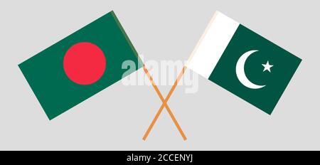 Pakistan VS Bangladesh flags. Islamic Republic of Pakistan VS ...