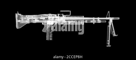 M60 machine gun, X-ray Stock Photo