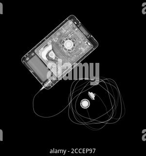 MP3 player, X-ray Stock Photo