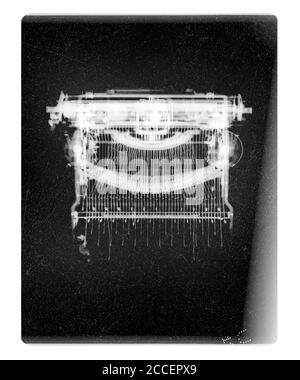 Vintage typewriter, X-ray Stock Photo