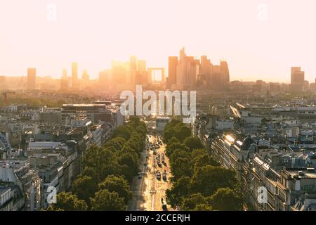 Europe, France, Paris, Arc de Triomphe, Place Charles de Gaulle, Champs Elysees, Stock Photo