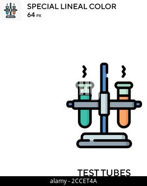 Test-tubes Special lineal color icon. Illustration symbol design ...