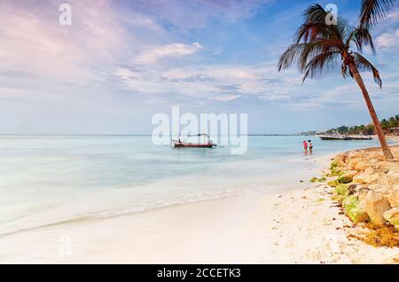 Playa del Carmen beach, Quintana Roo state, Mexico Stock Photo