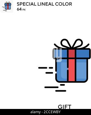 Gift Special lineal color icon. Illustration symbol design template for ...