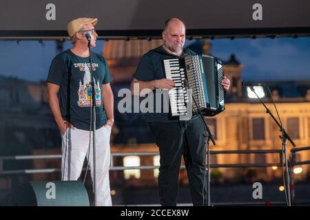 Oliver Onions / Guido & Maurizio De Angelis -  Live! bei den Filmnächten am Elbufer in DRESDEN am 21.08.2020 Stock Photo