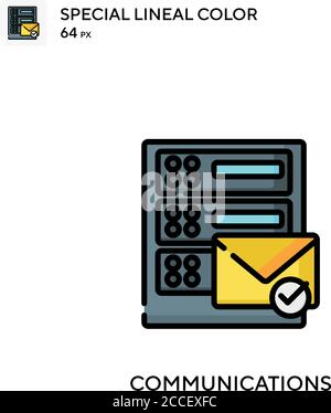 Communications Special lineal color icon. Illustration symbol design ...