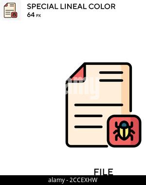File Special lineal color icon. Illustration symbol design template for ...