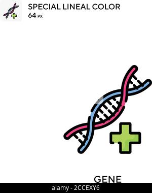 Gene Special lineal color icon. Illustration symbol design template for web mobile UI element. Stock Vector