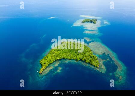 Aerial View of Islands of Kimbe Bay, New Britain, Papua New Guinea