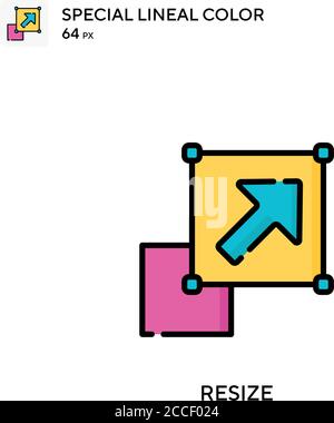 Resize Special lineal color icon. Illustration symbol design template for web mobile UI element. Stock Vector