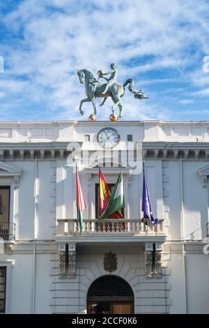 Granada (Spain), old town, Plaza del Carmen, town hall Stock Photo