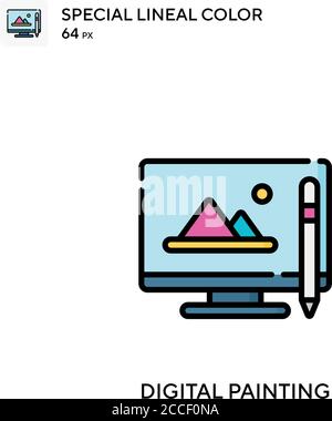 Painting Special lineal color icon. Illustration symbol design template ...