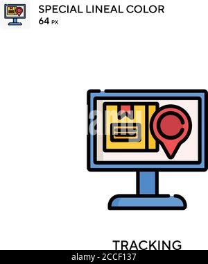 Tracking Special lineal color icon. Illustration symbol design template ...