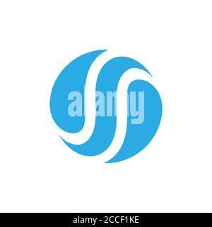 curves geometric wavy 3d flat logo vector Stock Vector Image & Art - Alamy