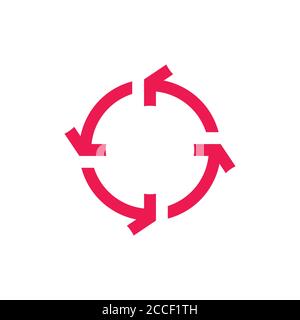 circle rotation arrows motion design logo vector Stock Vector