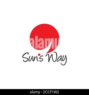 suns way simple logo vector Stock Vector