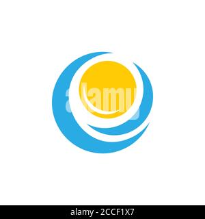 geometric waves sun motion logo vector Stock Vector Image & Art - Alamy