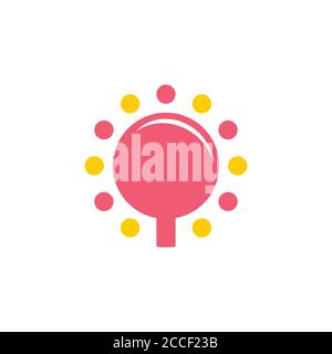simple cute circle dots colorful logo vector Stock Vector