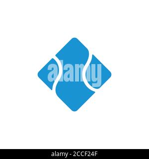 curves square smooth logo vector Stock Vector
