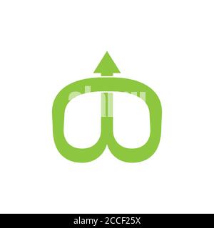 abstract bow arrow overlapping logo vector Stock Vector