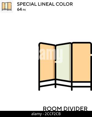 Room divider Special lineal color icon. Illustration symbol design template for web mobile UI element. Stock Vector