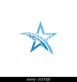 vector of star motion geometric colorful design fit for global company product logo Stock Vector