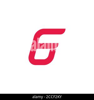 abstract letter fe simple geometric line logo vector Stock Vector
