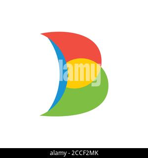 letter b simple curves logo vector Stock Vector