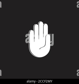 five fingers hand palm symbol logo vector Stock Vector
