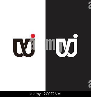 letter wj infinity lines overlap design logo vector Stock Vector