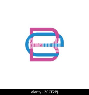vector of letter eb linked colorful design best for template decoration Stock Vector
