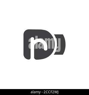 letter r boxing gloves shape logo vector Stock Vector