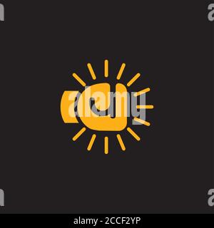 letter j boxing gloves shape logo vector Stock Vector