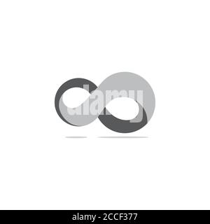 3d curves infinity design logo vector Stock Vector