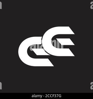 letter cc simple geometric logo vector Stock Vector
