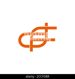 letter df linked flat geometric clear line design symbol logo vector Stock Vector