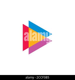abstract letter d triangle geometri clogo vector Stock Vector