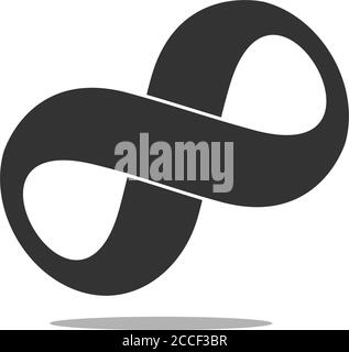 linked infinity ribbon motion curves design symbol logo vector Stock Vector