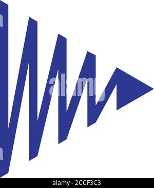 triangle motion arrow line geometric design vector Stock Vector