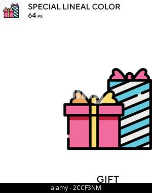 Gift Special lineal color icon. Illustration symbol design template for ...
