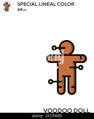 Voodoo doll Special lineal color icon. Illustration symbol design template for web mobile UI element.