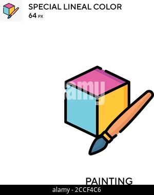 Painting Special lineal color icon. Illustration symbol design template ...