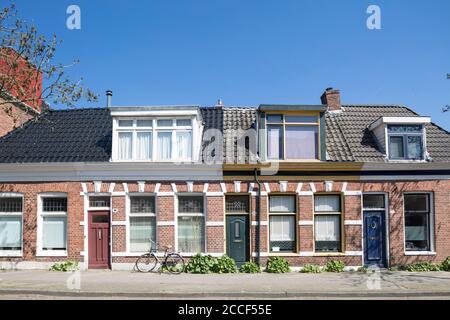 small houses in Groningen, Netherlands Stock Photo