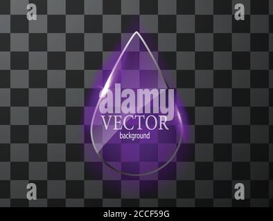 Glass vector button plane. Easy editable background Stock Vector